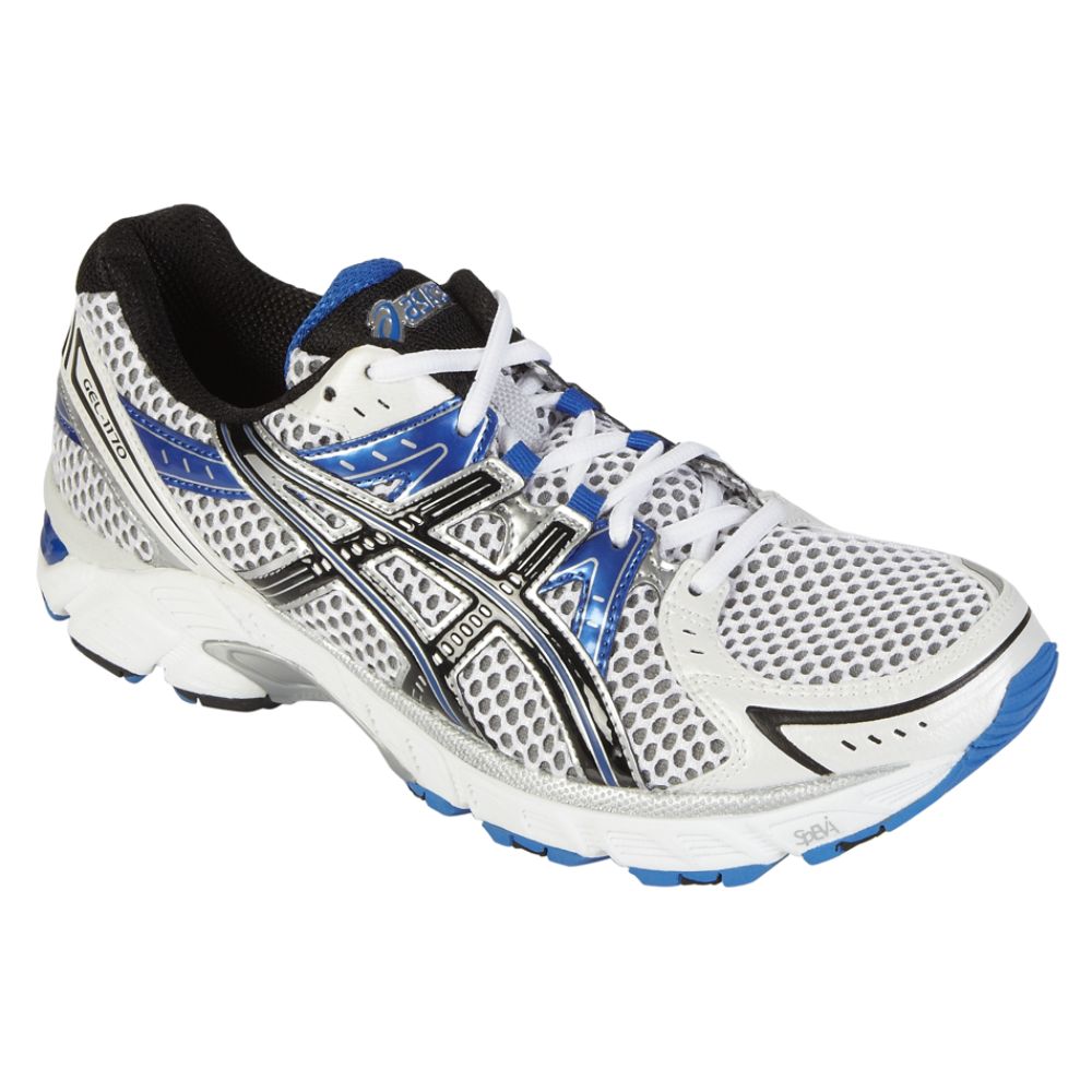 Asics Wide Shoes on Asics Men S Running Shoe Gel 1170   White Blue Black