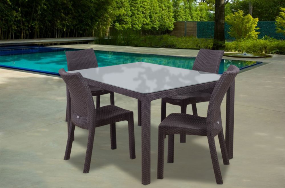 Santorini 5 Piece Rectangular Resin Patio