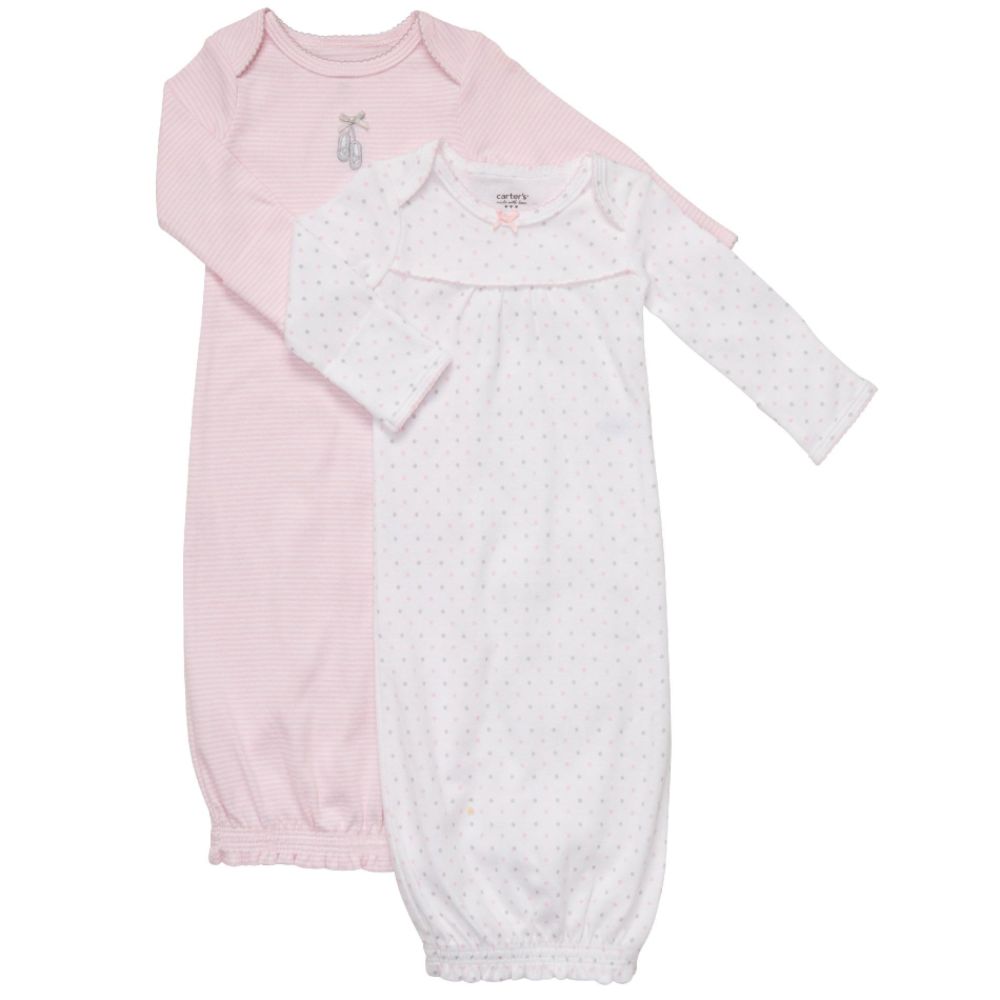 Carters Girl's Newborn Gown Set 2-Pack Pink at Sears.com