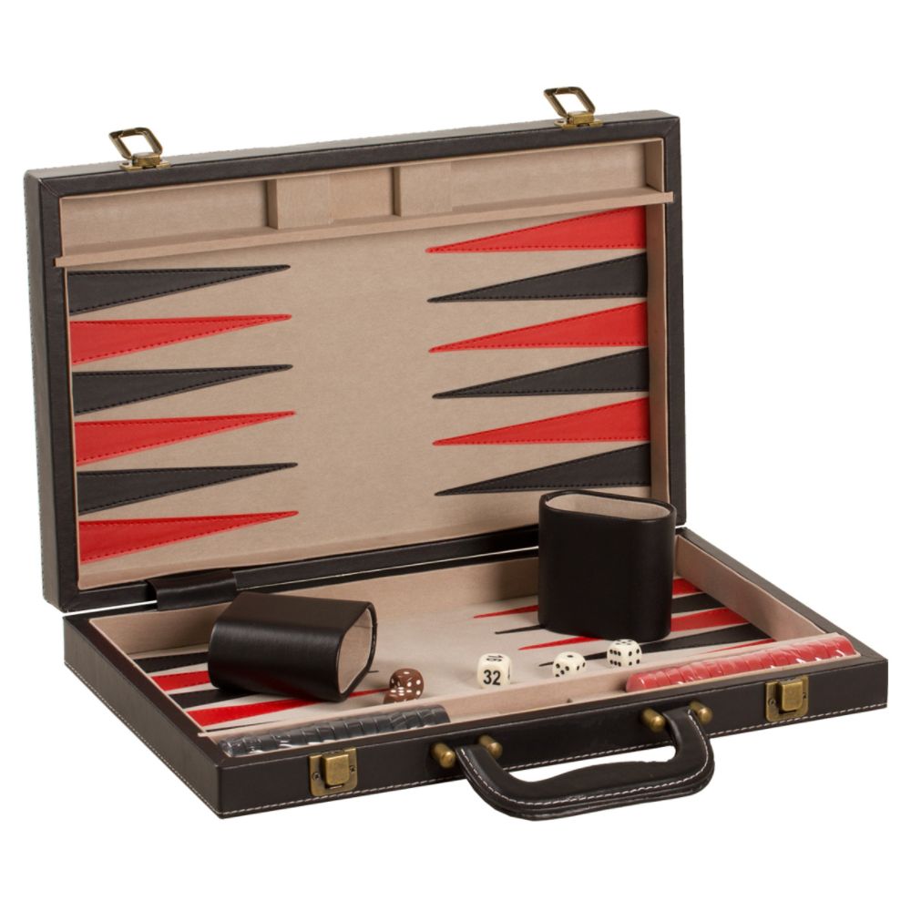CHH 15" Black Leatherette Backgammon (blk/red points) at Kmart.com