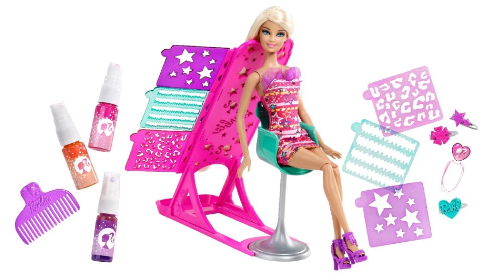 Barbie Hair Salon Games on Barbie Hair Tastic     Color   Design Salon    Doll   Toys   Games