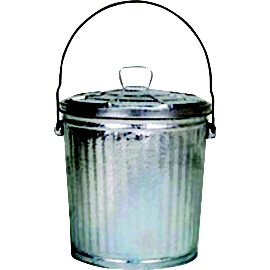 10 GALLON GALVANIZED GARBAGE CAN