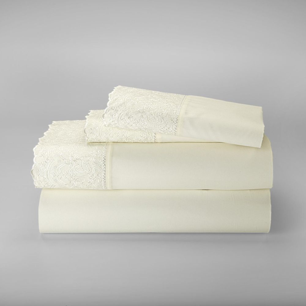 Linens and Lace Sheet Set - Ivory at Kmart.com