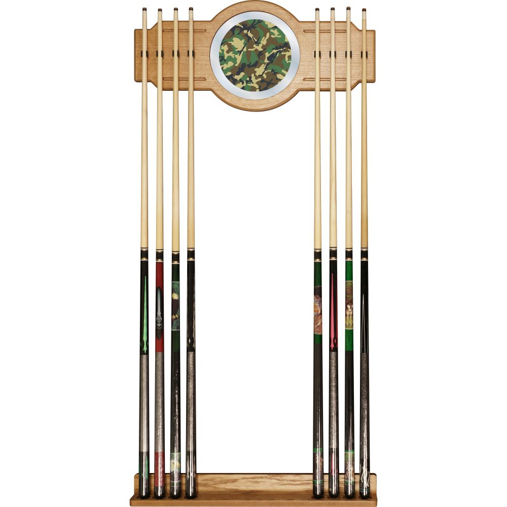 Trademark Global&nbsp; Hunt Camo Billiard Cue Rack with Mirror