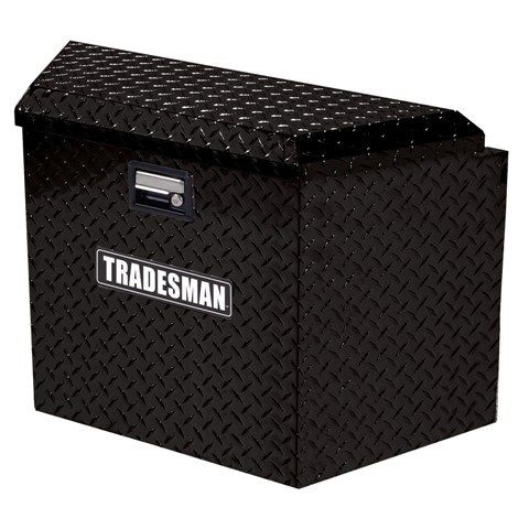 TAL21TTBBK 21-Inch Aluminum Trailer Tongue Truck Box, Diamond Plated, Black