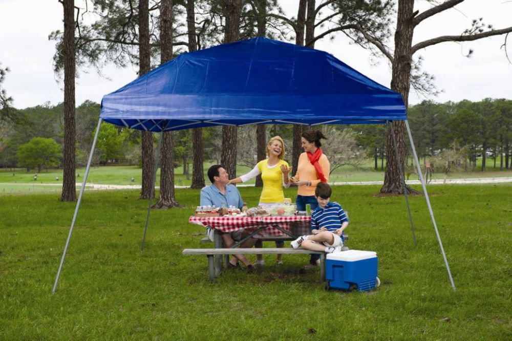 Fast Set 12' x 12' Slant Wall Canopy Blue