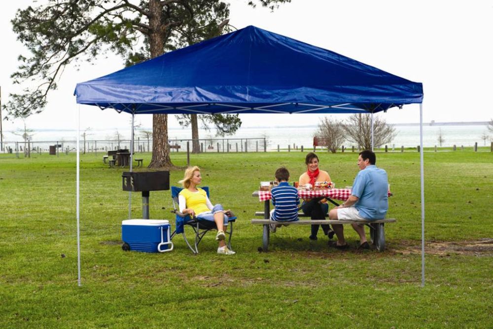 Fast Set 12' x 12' Straight Wall Canopy Blue