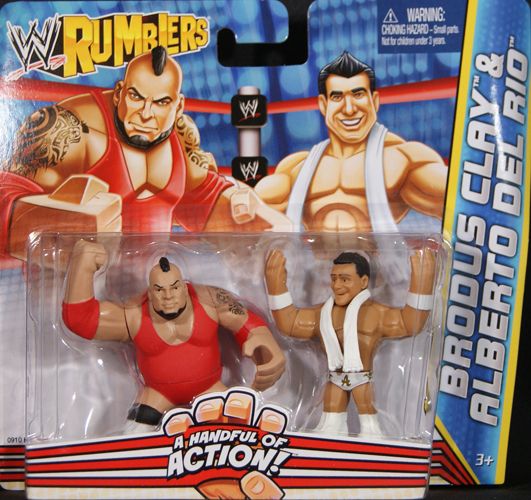 Brodus Clay & Alberto Del Rio - WWE Rumblers Toy Wrestling Action Figures