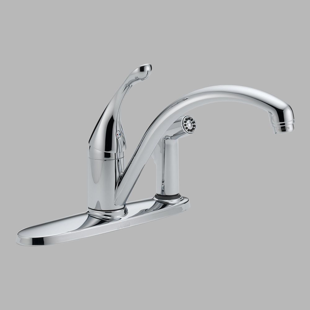 Delta Classic Single Handle Water-Efficient Kitchen Faucet With Integral Spray