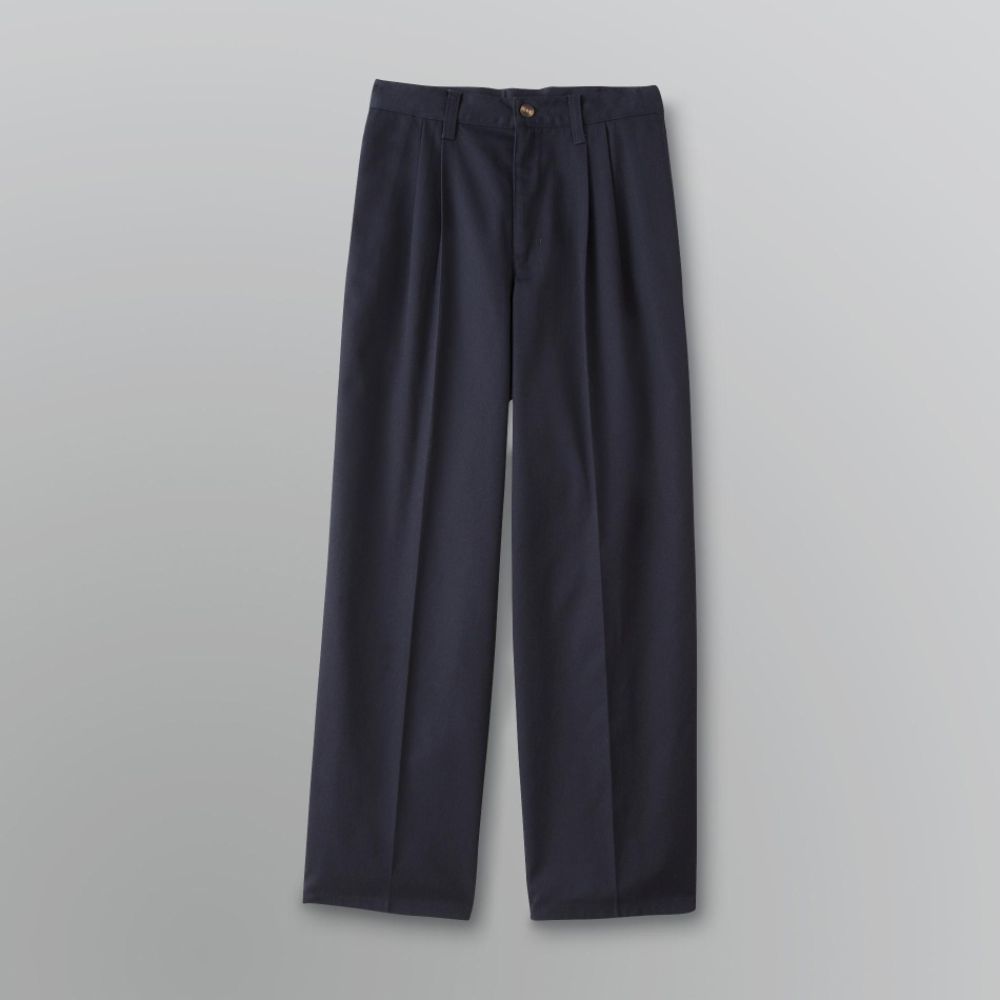Basic Editions&nbsp; Boy's Pleated Twill Pants