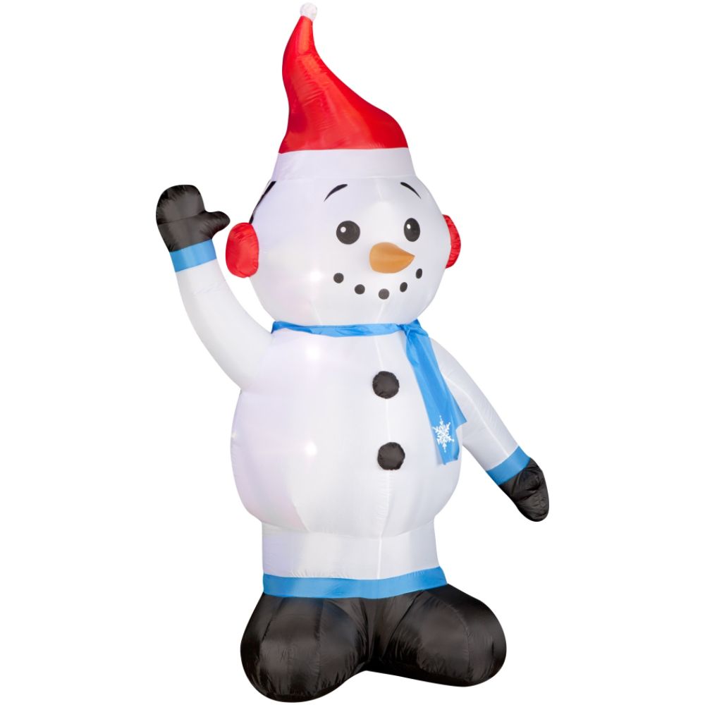 Trim A Home 7-Foot Inflatable Snowman Outdoor Christmas Decoration $34.99