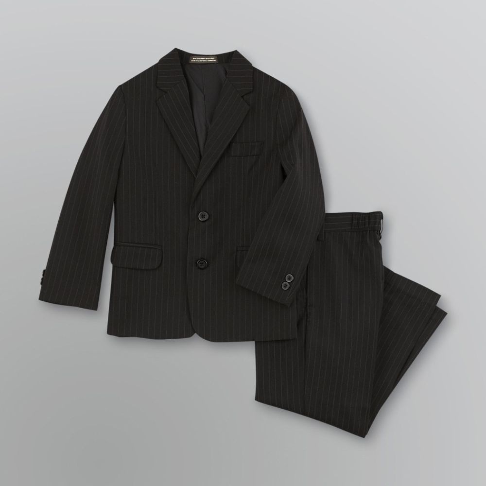 Dockers Boy's Pinstripe Suit Coat and Pants Black
