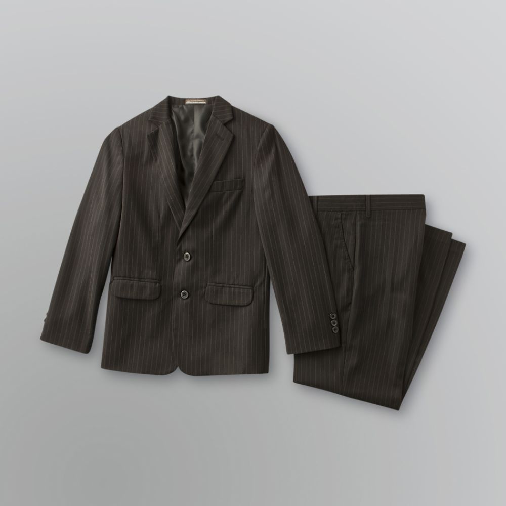 Dockers Boy's Pinstripe Suit Black