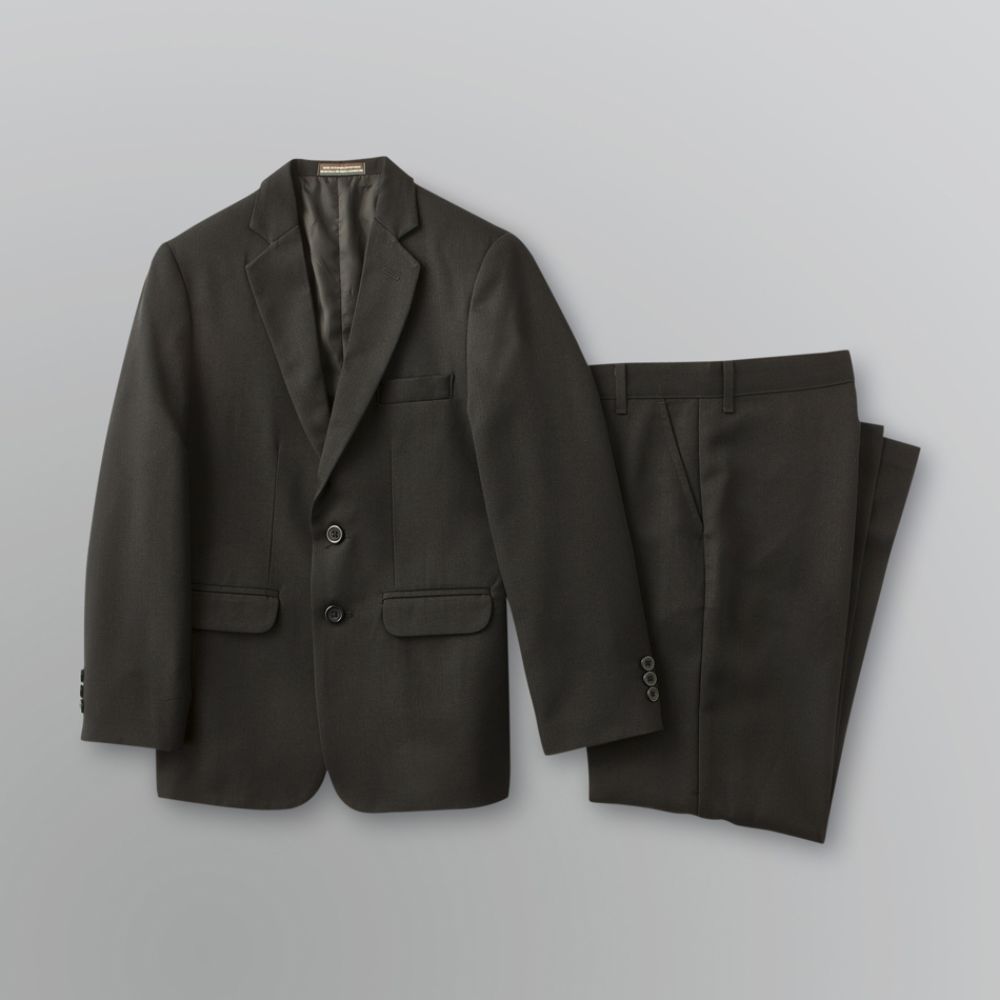 Dockers Boy's Solid Herringbone Suit Black