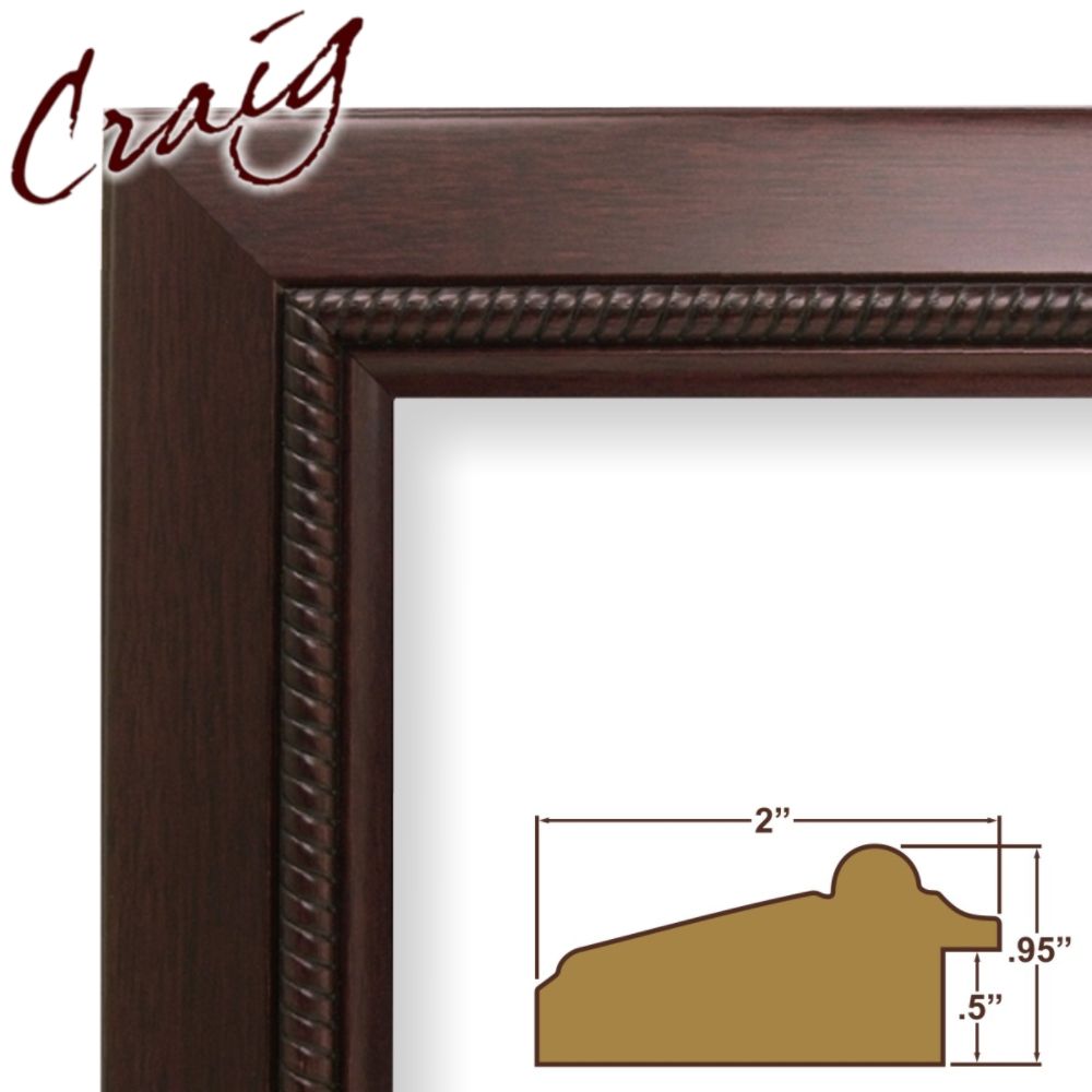 Craig Frames Inc 14" x 18" Mahogany Smooth Wood Grain Finish 2 Inch Wide Picture Frame (8938) at Kmart.com