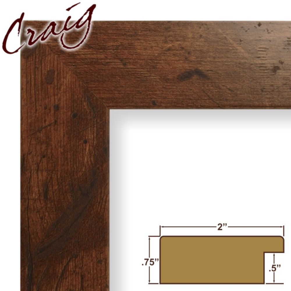 Craig Frames Inc 24" x 36" Dark Brown Rustic Pine Smooth Wood Grain Finish 2 Inch Wide Picture Frame (74004) at Kmart.com