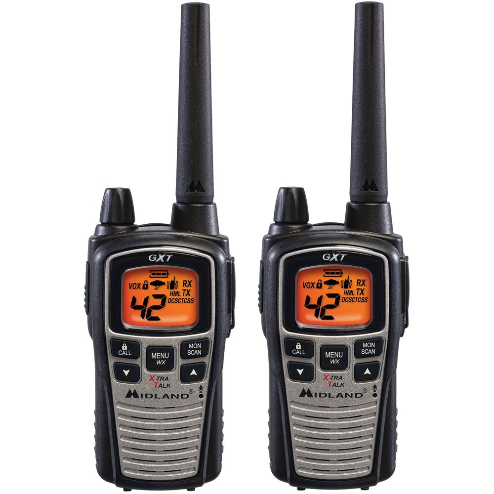 Midland 36 Mile Range 42 Channel Two-Way Radio Pair - Black