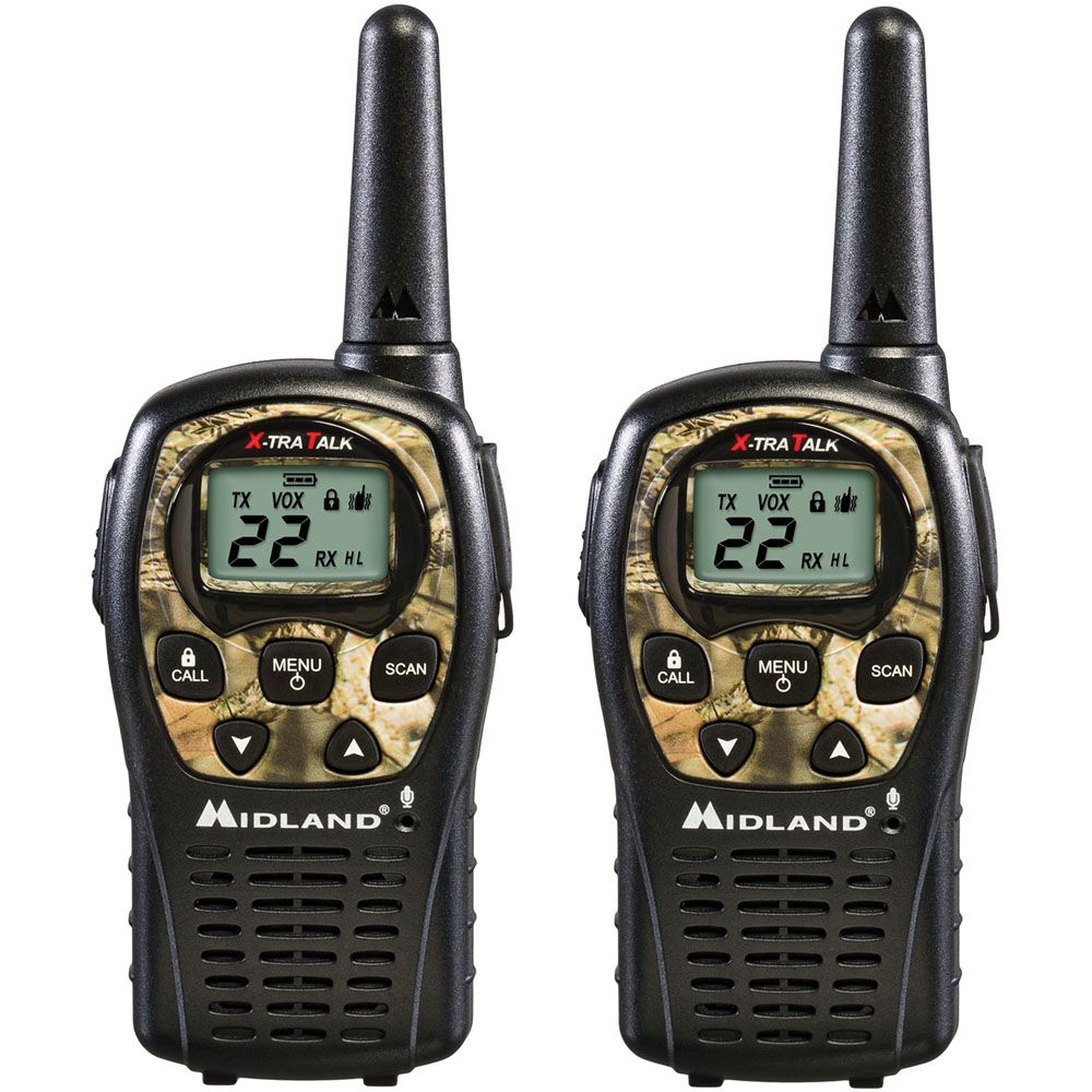 Midland 24 Mile Range 22 Channel Two-Way Radio Pair - Camo Camouflage