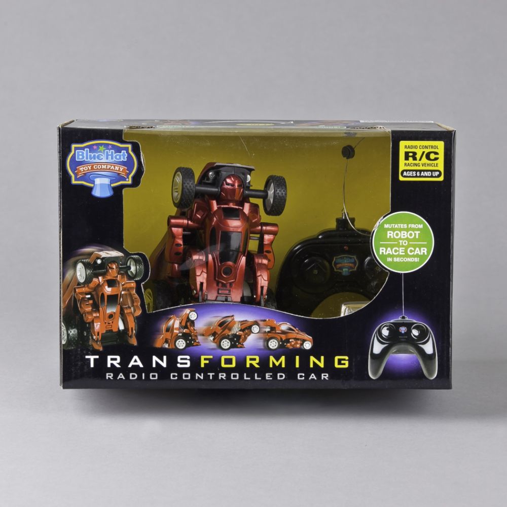 Blue Hat RC Car Transforming Robot Jr Red