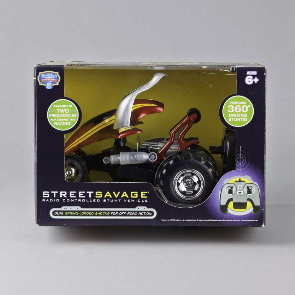 Blue Hat RC Racer Street Savage Spring-Loaded Stunt Vehicle Red