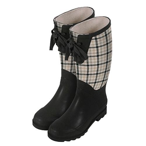 Laura Ashley Garden Wellington Boot - Mitford Charcoal, Size 8.5