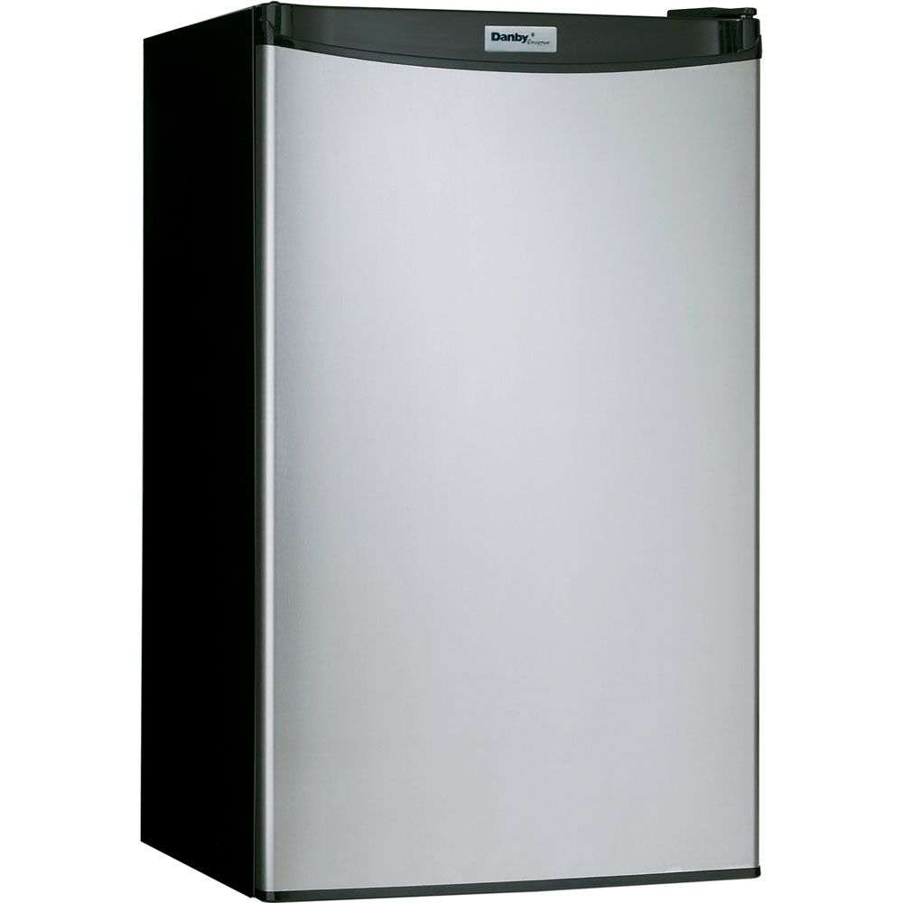 Danby 3.2 Cu. Ft. Designer Compact Refrigerator - Black with Spotless Steel Door