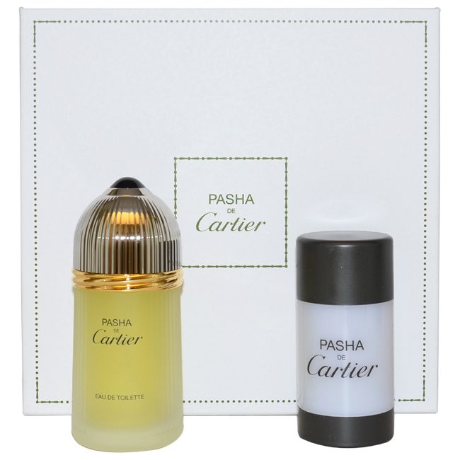 Pasha De Cartier by Cartier for Men - 2 Pc Gift Set 3.3oz EDT Spray, 2.5oz Alcohol-Free Deodorant Stick