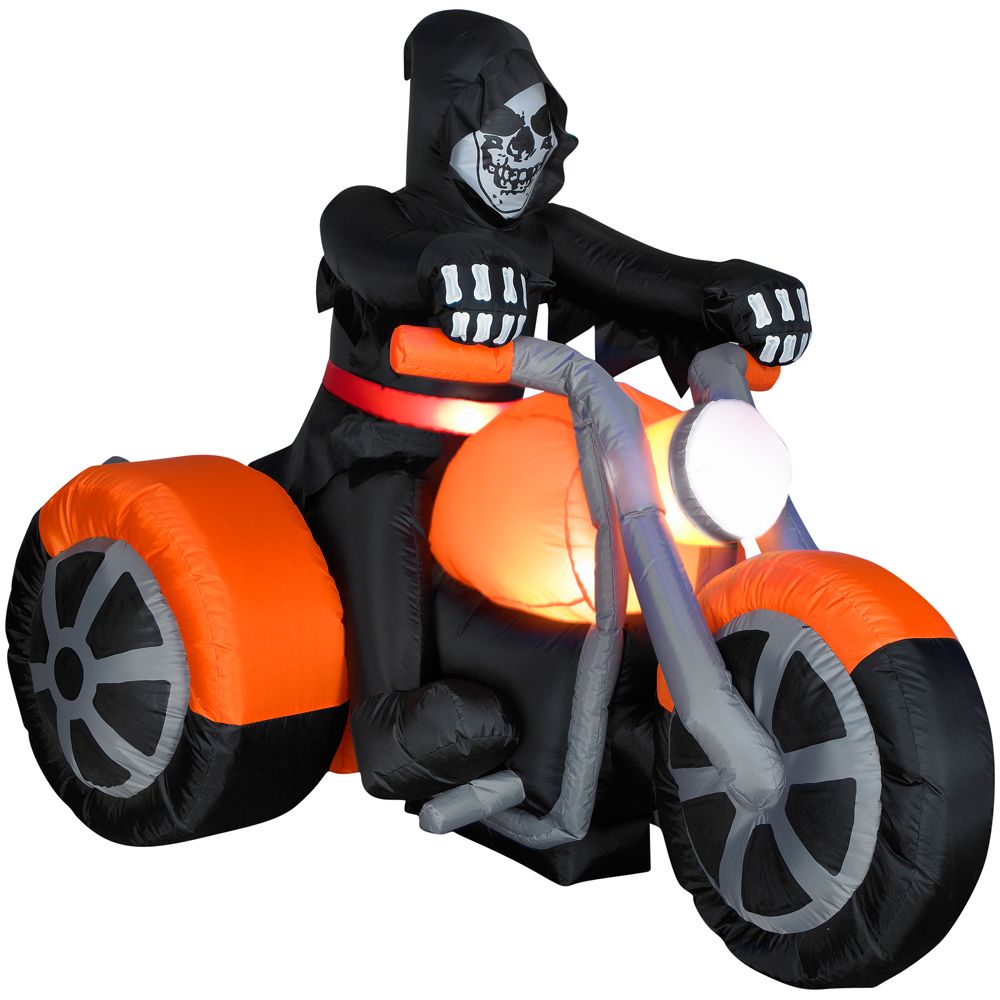 Halloween Airblown Reaper on 3 Wheeler Large