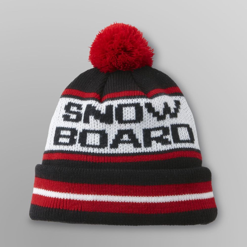 Aquarius Boy's Knit Snowboarding Cap Black