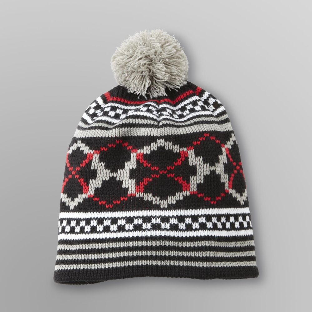 Aquarius Boy's Alpine Knit Ski Cap Multi-color