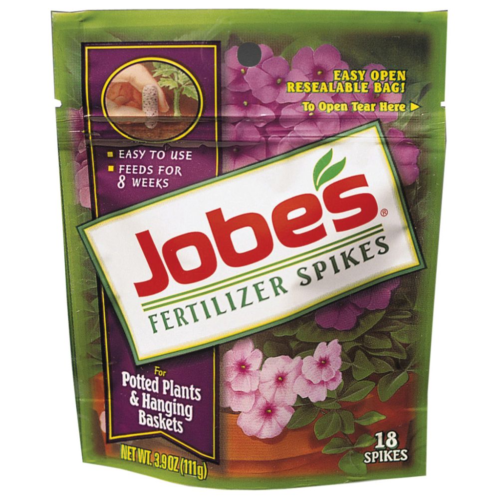 Jobes Potted Plant & Hanging Basket Spikes with Clipstrip - 18 pack