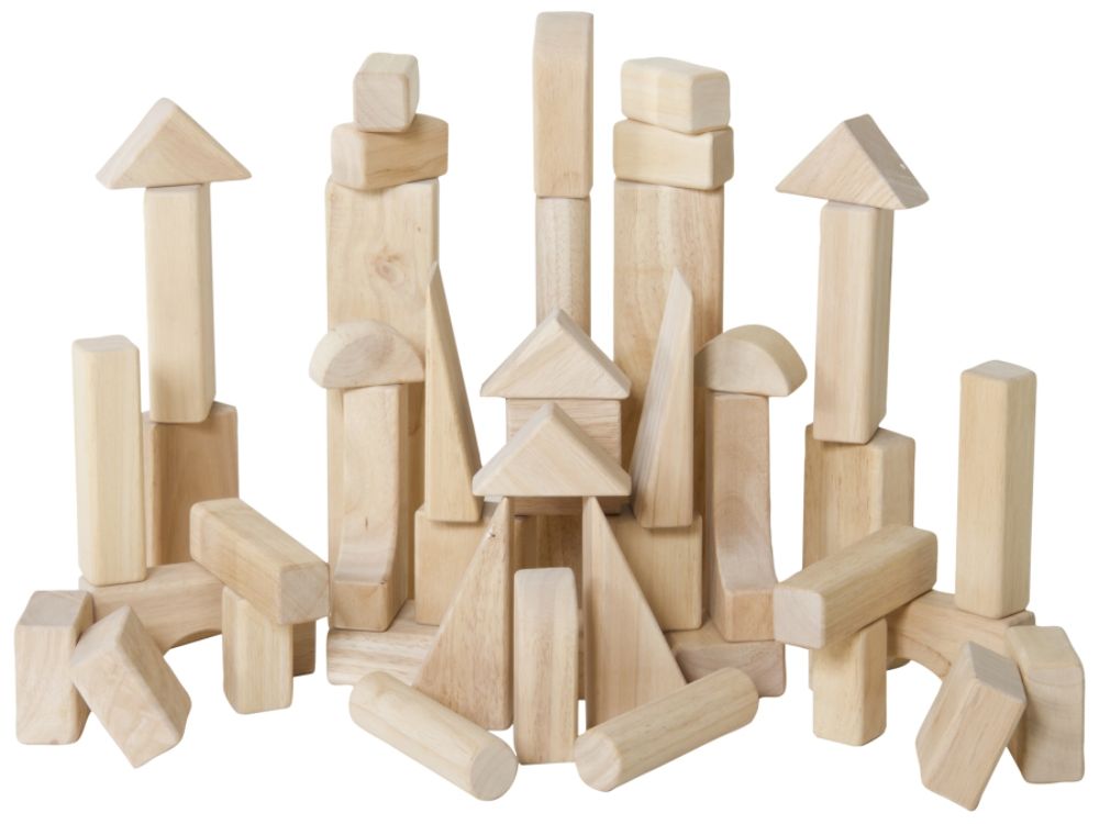 Guidecraft Classroom Unit Blocks - 45 Piece Set