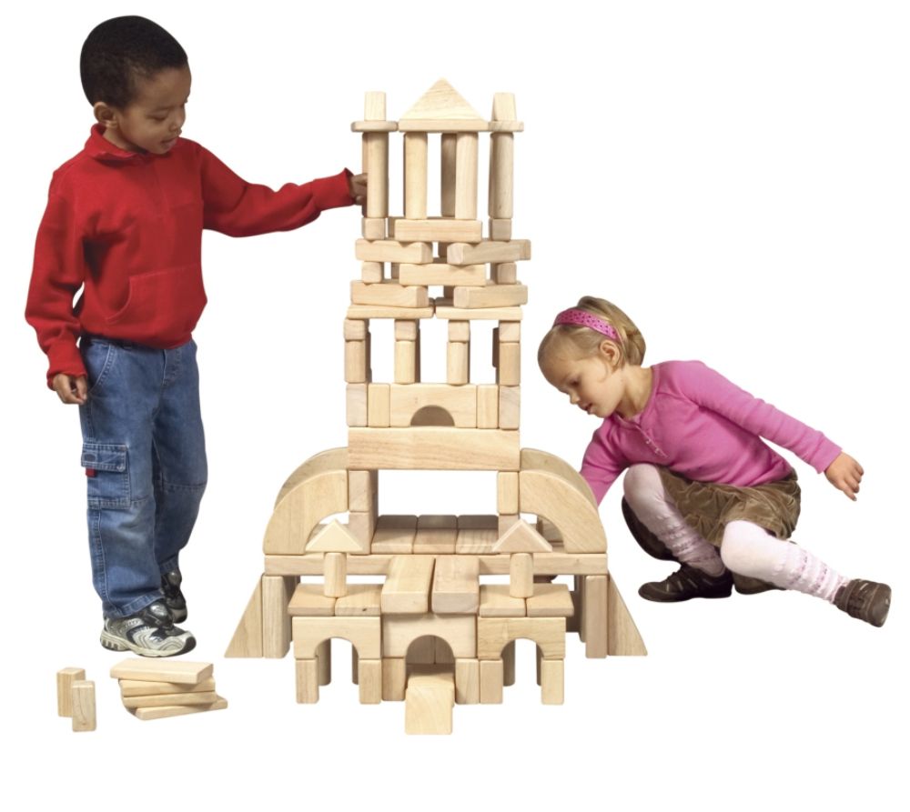 Guidecraft Classroom Unit Blocks - 110 Piece Set