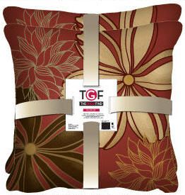 The Great Find 2 pack Artist Flower Dec Pillow - Tan/Brown - Wine Base 18X18