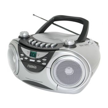 Naxa NPB-241 Portable CD Player, AM/FM Stereo Radio & Cassette Player/Recorder