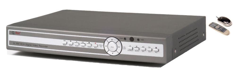 Q-See QSDR008RTC-500 Clearance 8 Channel H.264 Real-Time Recording DVR with Pre-installed 500GB Hard Drive