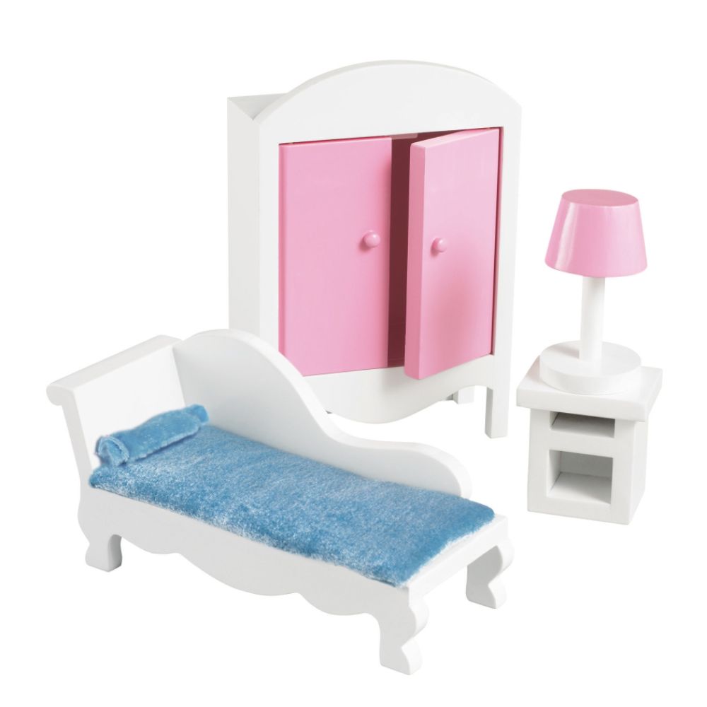 JUST DREAMZ 4 pc. Wooden Bedroom Dollhouse Furniture Set KYD-11122A