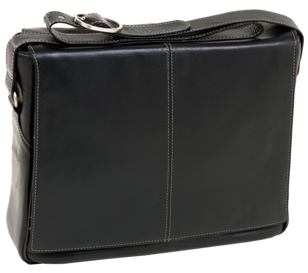 Siamod SAN FRANCESCO 45355 Black Leather Messenger Bag