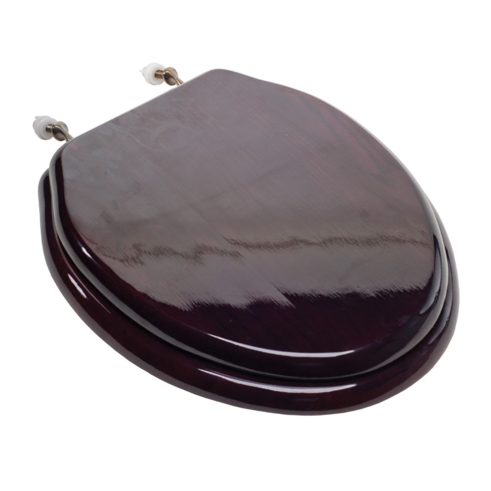 Designer Solid Elongated Wood Toilet Seat