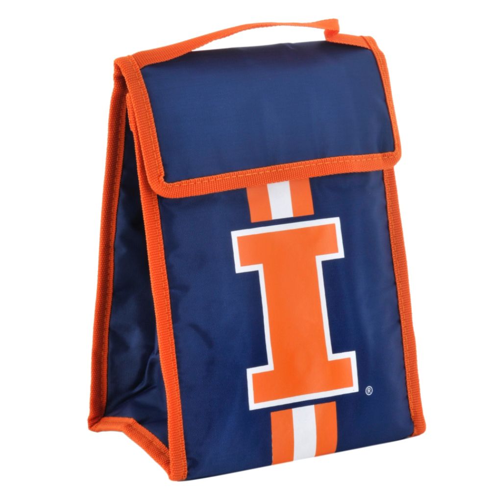 Forever Collectibles NCAA Velcro Lunch Bag - University of Illinois Fighting Illini