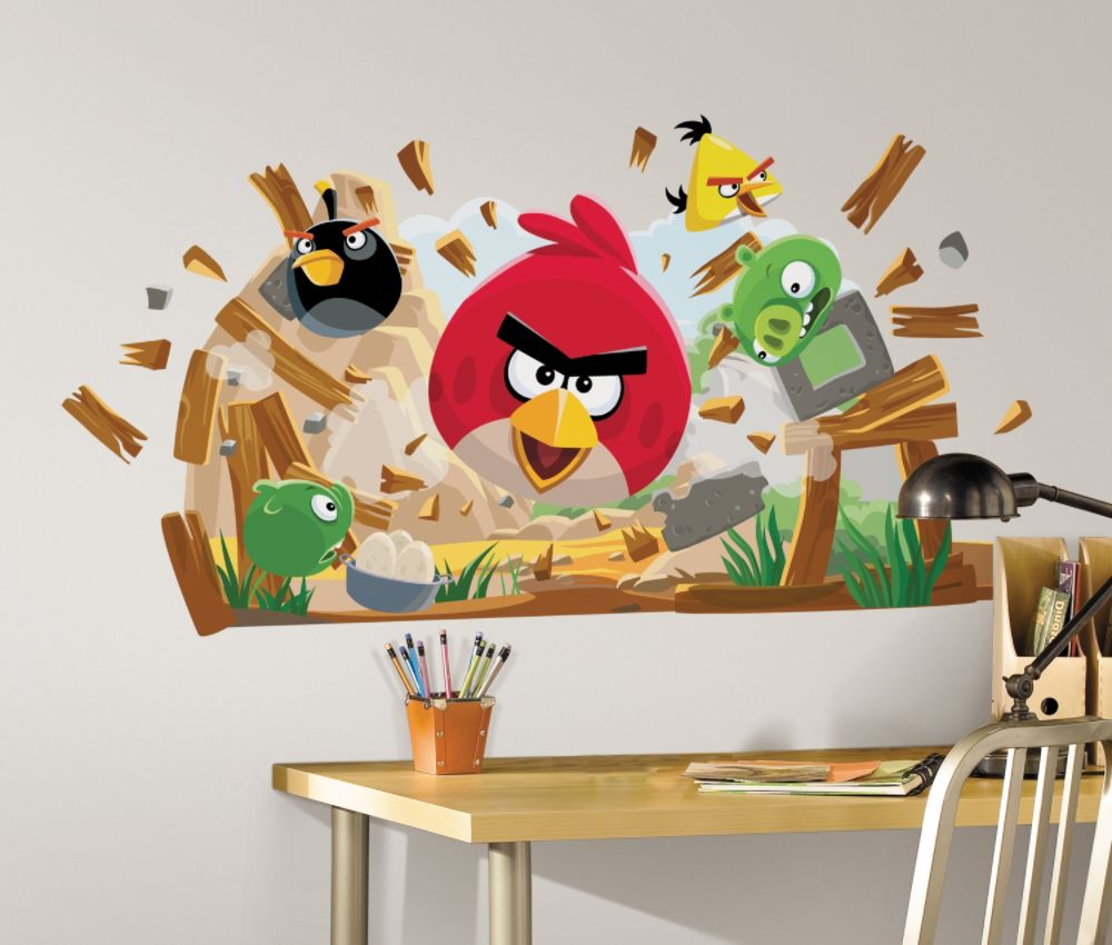 RoomMates Angry Birds Peel & Stick Giant Wall Decals