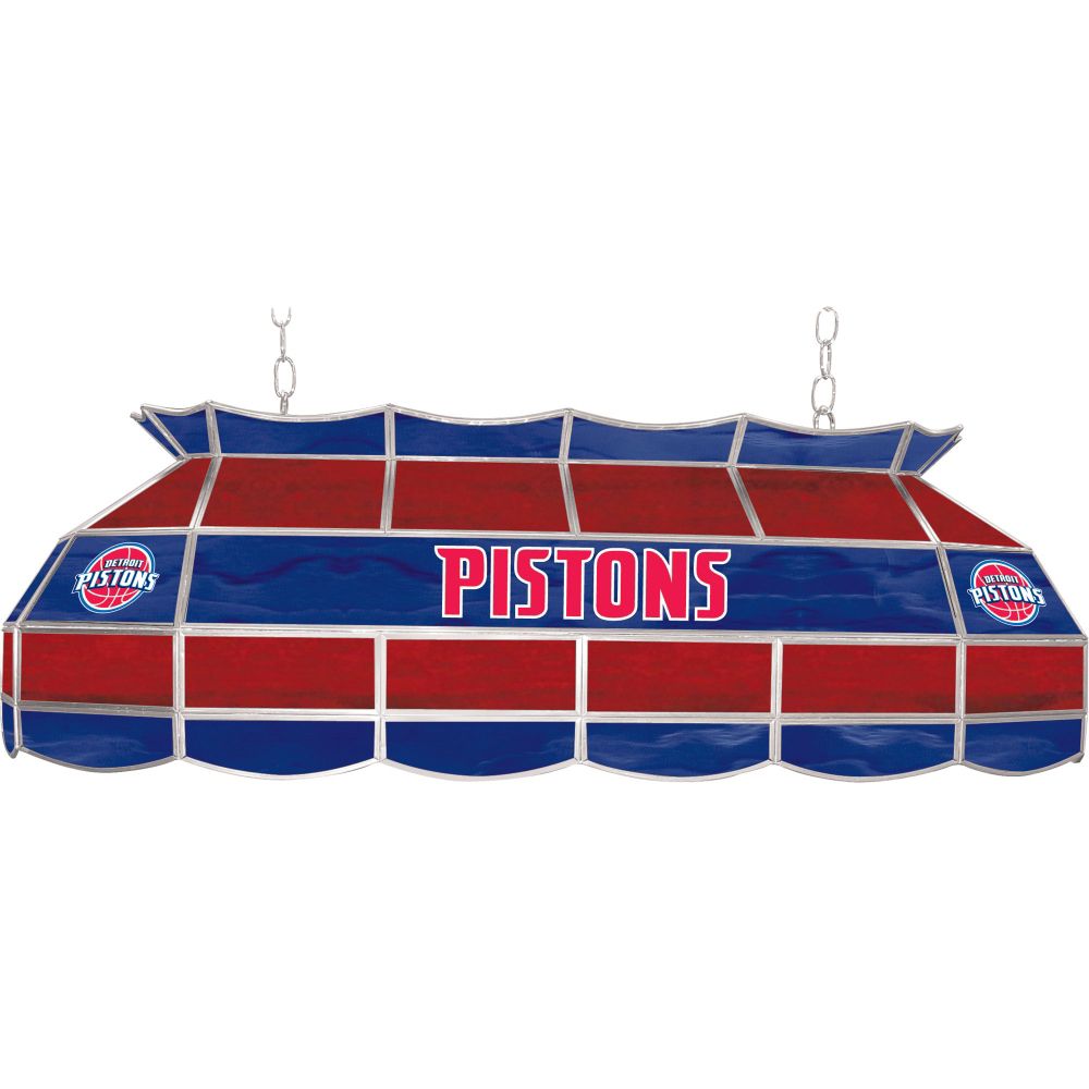 Detroit Pistons 40 inch Stained Glass Tiffany Style Lamp
