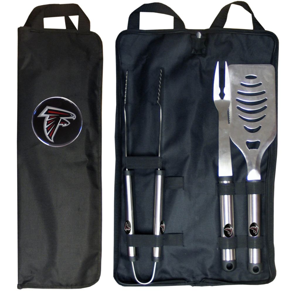 Siskiyou Atlanta Falcons 3-Piece NFL BBQ Set with Canvas Case