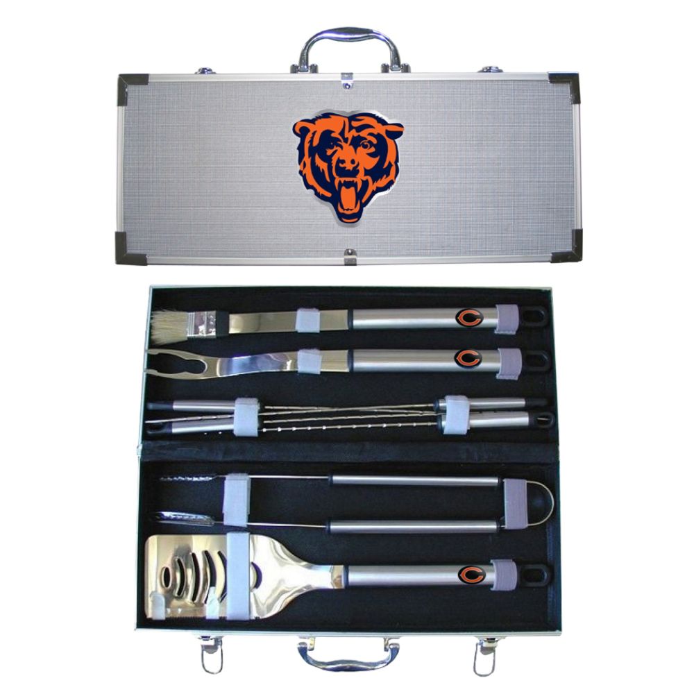 Siskiyou Chicago Bears 8-Piece NFL BBQ Set with Hard Case
