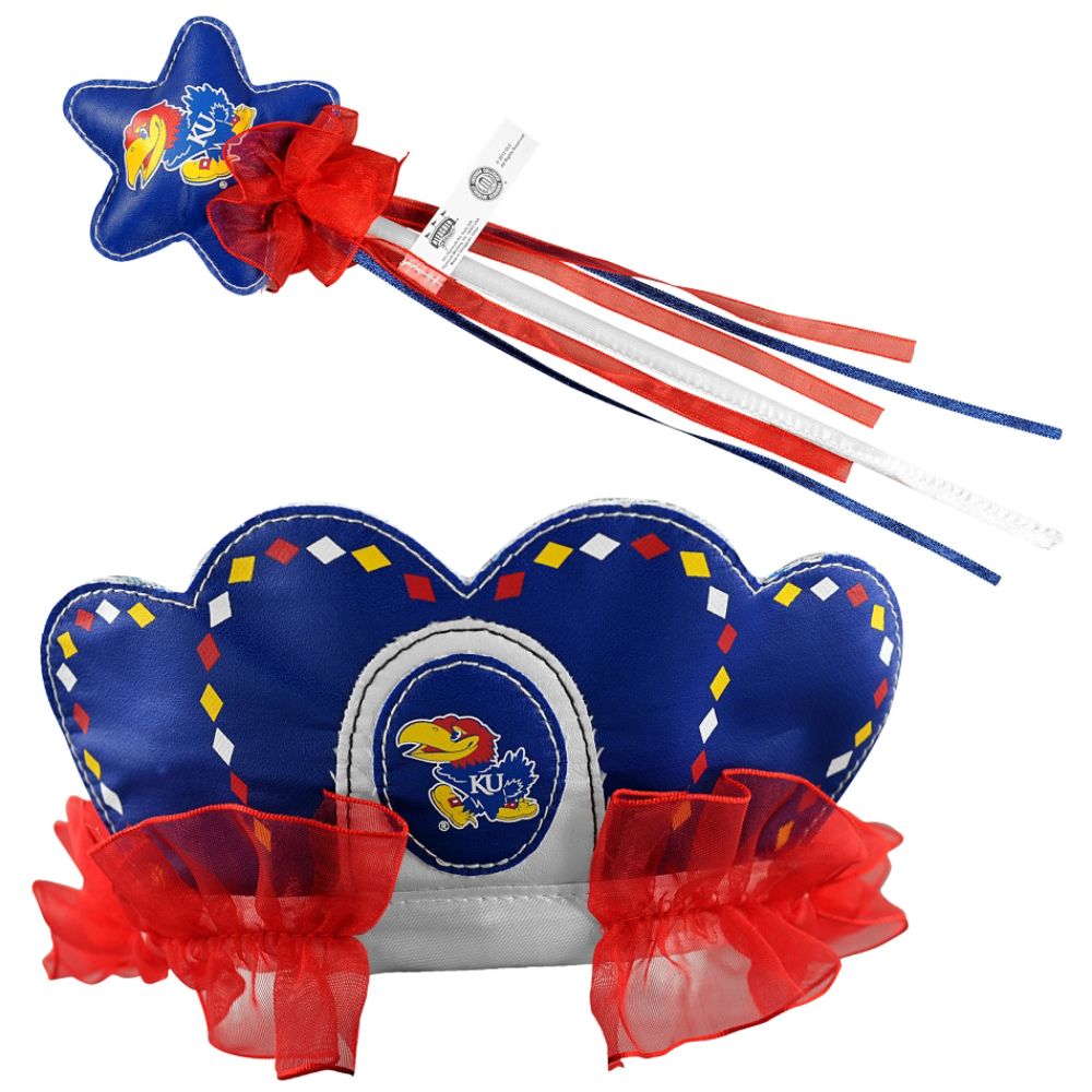 Bleacher Creatures Kansas Jayhawks Princess Tiara Wand Set