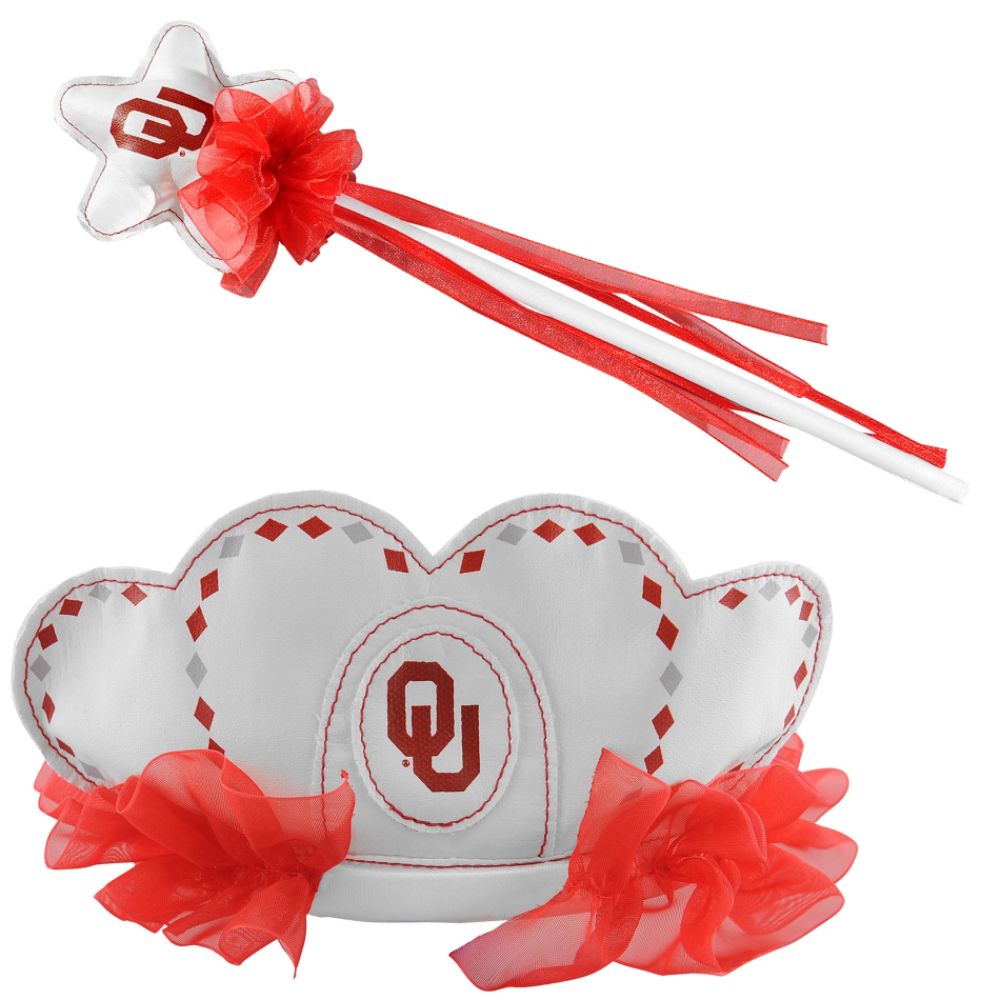 Bleacher Creatures Oklahoma Sooners Princess Tiara Wand Set