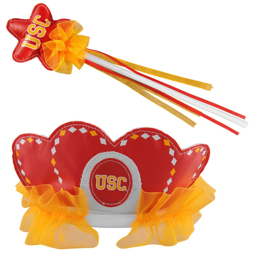 Bleacher Creatures USC Trojans Princess Tiara Wand Set