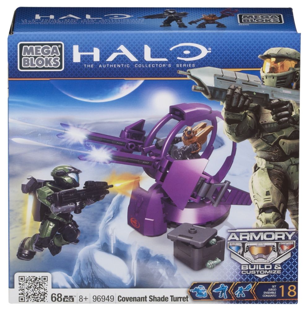 Mega Bloks HALO WAR UNSC TURRET Covenant Shade Turret