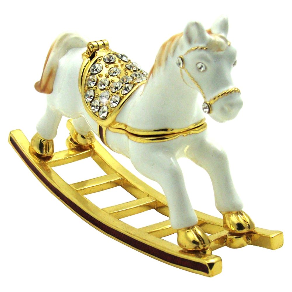 Objet d'Art 'Angelique the Rocking Horse' Toy Horse Trinket Box