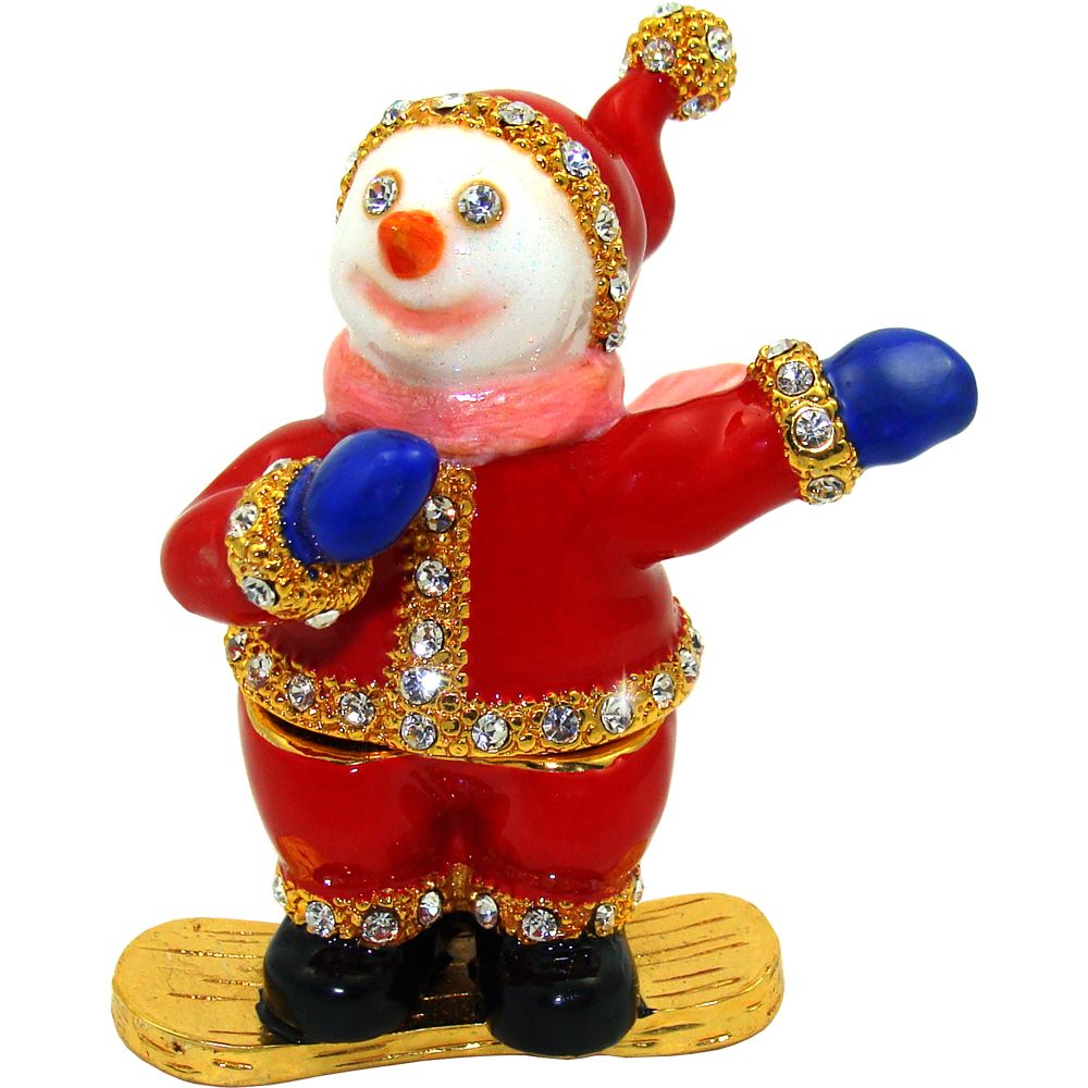 Objet d'art 'Shredman' Snowboarding Snowman Trinket Box at Kmart.com